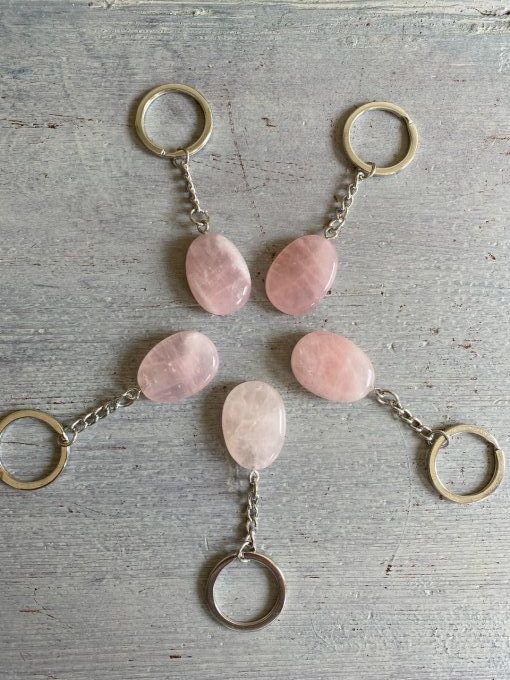 Porte clé Quartz Rose