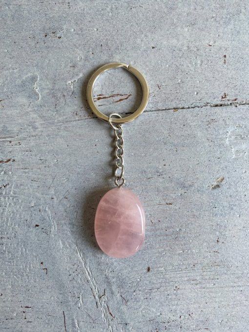 Porte clé Quartz Rose