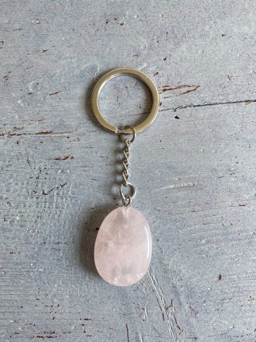 Porte clé Quartz Rose