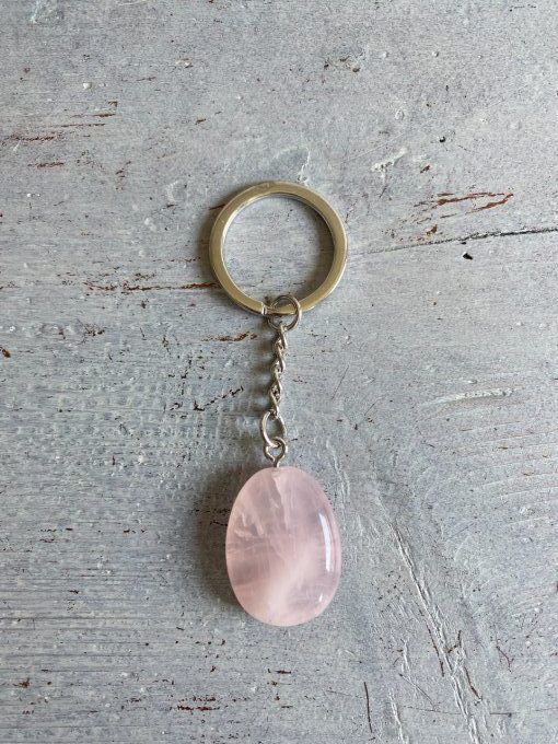 Porte clé Quartz Rose